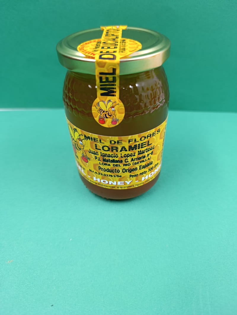 tarro de miel de eucalipto de 1/2 kilo